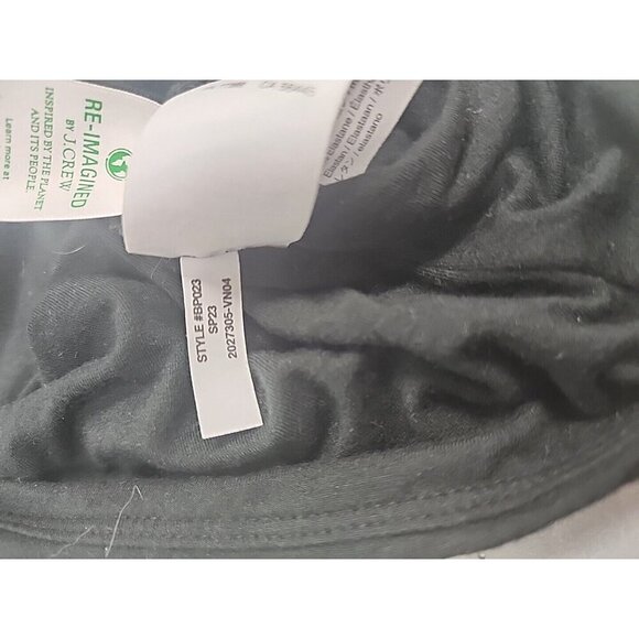 J. Crew Top Black Modal Form Knit V-neck Cap Sleeve Shirt Spring 23 Women's XS - Picture 6 of 10